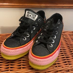 Converse All Star- 1908- denim, platform size 5.5